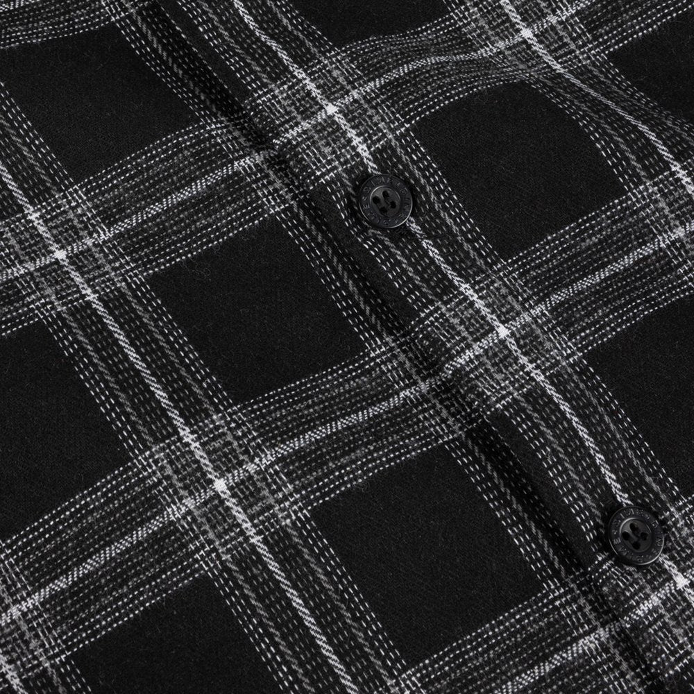 DIME PLAID FLANNEL SHIRT BLACK