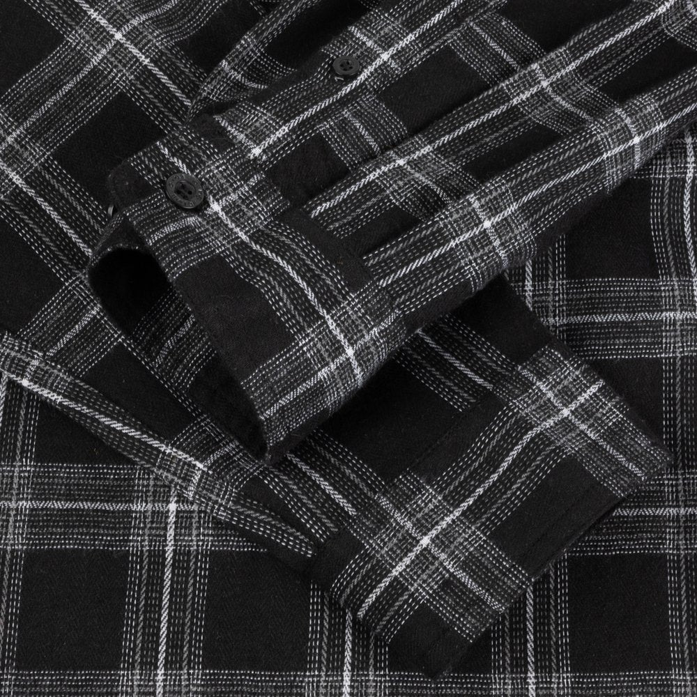 DIME PLAID FLANNEL SHIRT BLACK