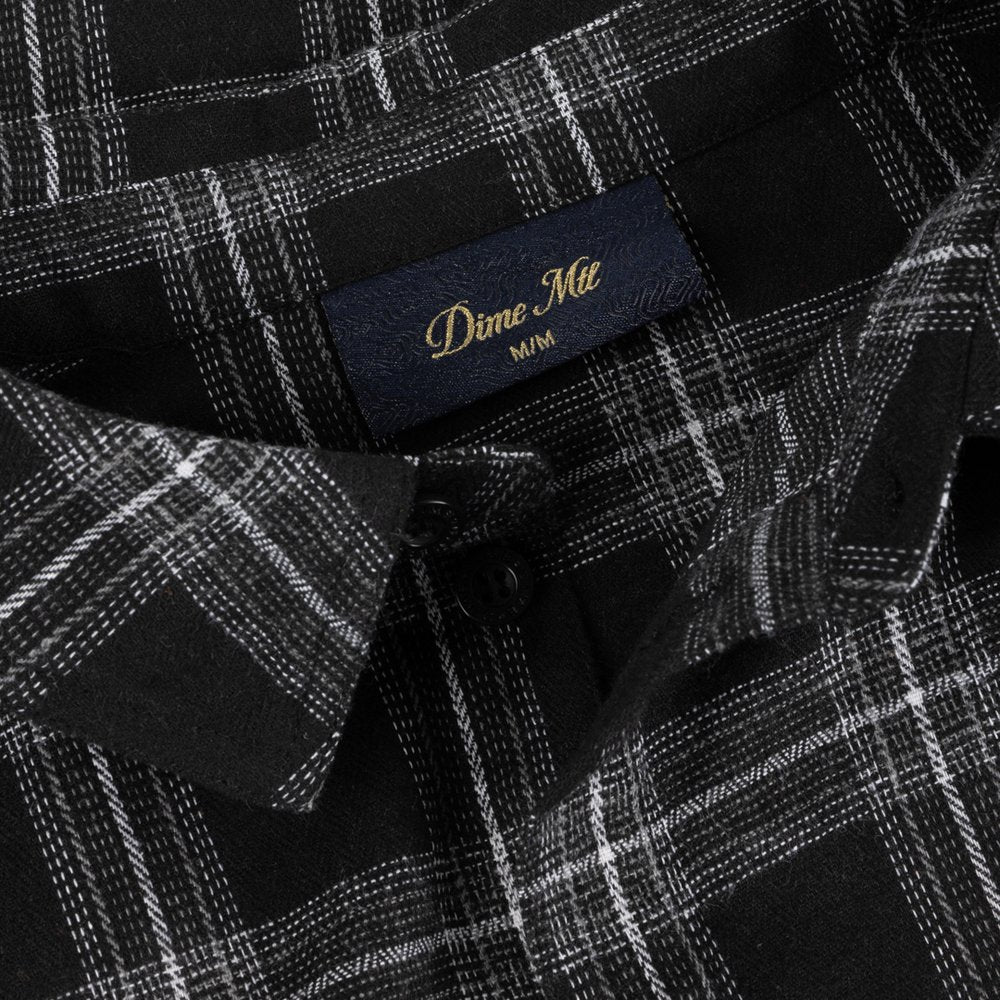 DIME PLAID FLANNEL SHIRT BLACK