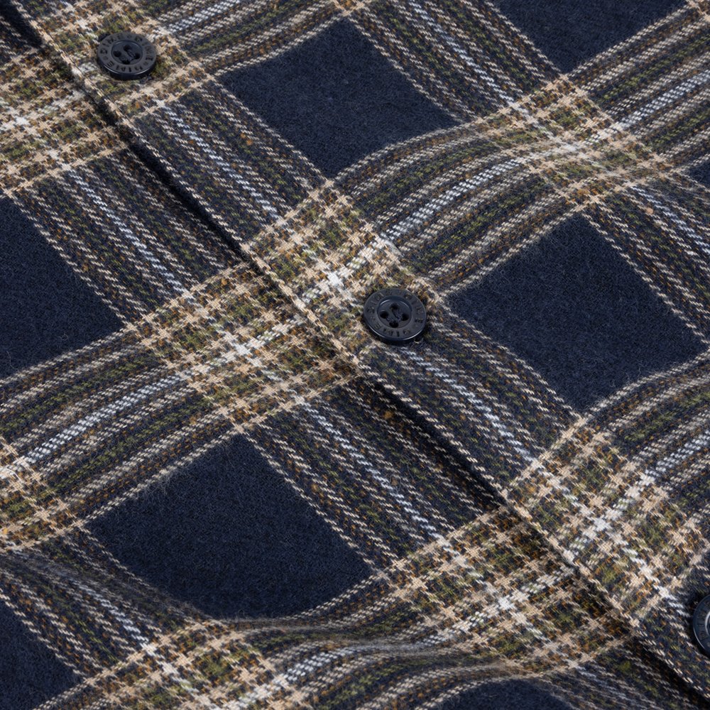 DIME PLAID FLANNEL SHIRT NAVY