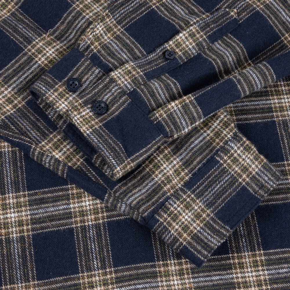 DIME PLAID FLANNEL SHIRT NAVY