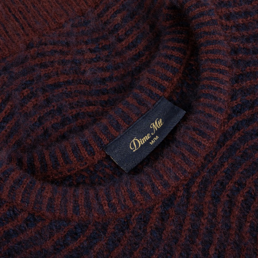 DIME MOHAIR WAVE KNIT BURGUNDY