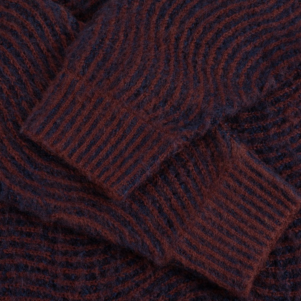 DIME MOHAIR WAVE KNIT BURGUNDY