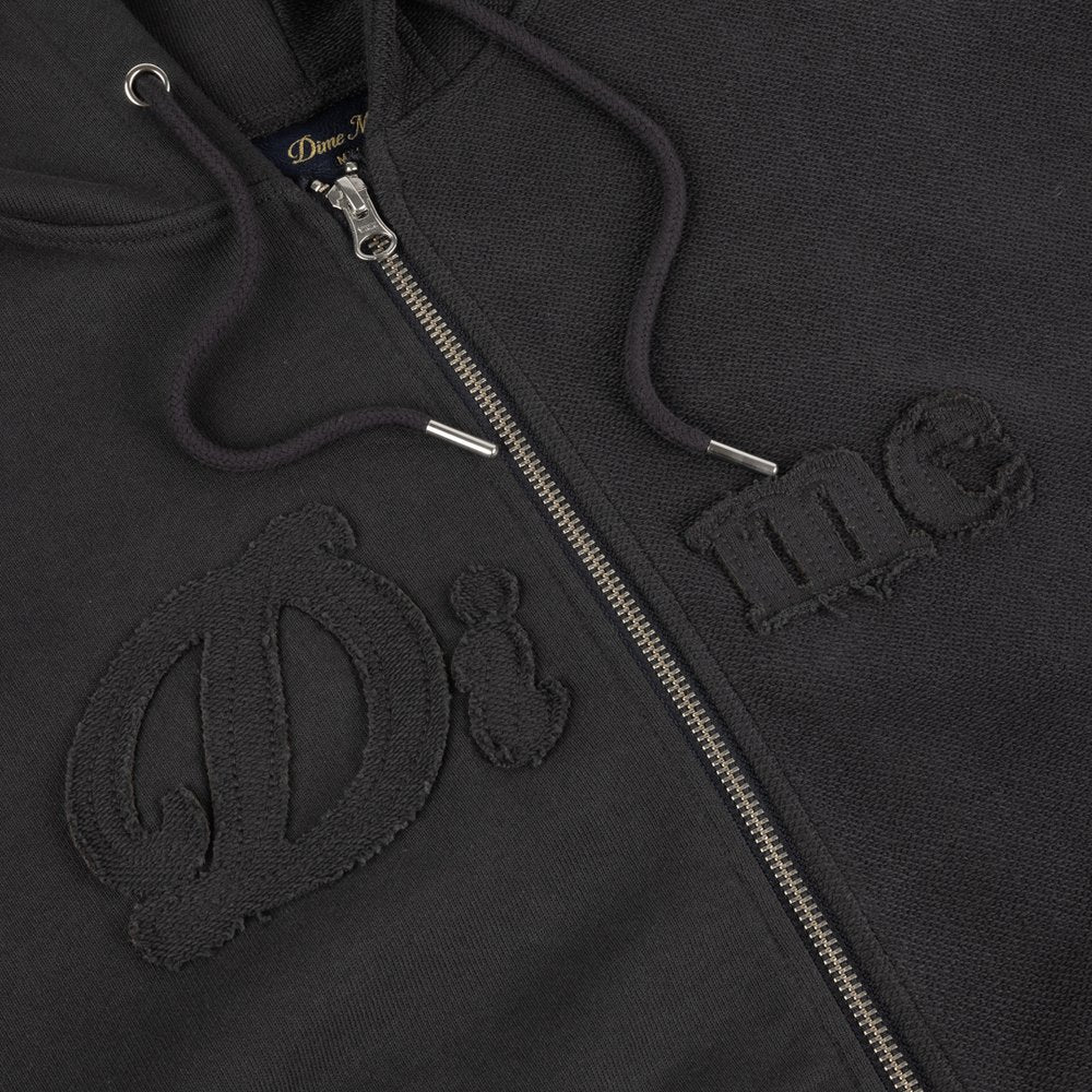 DIME REVERSE FRENCH TERRY ZIP BLACK