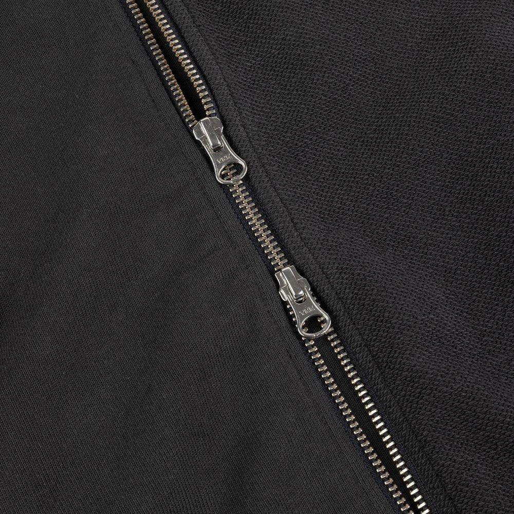 DIME REVERSE FRENCH TERRY ZIP BLACK