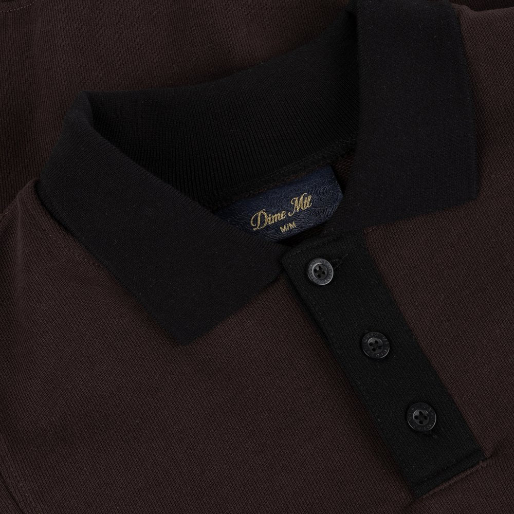 DIME FRENCH TERRY RUGBY BROWN