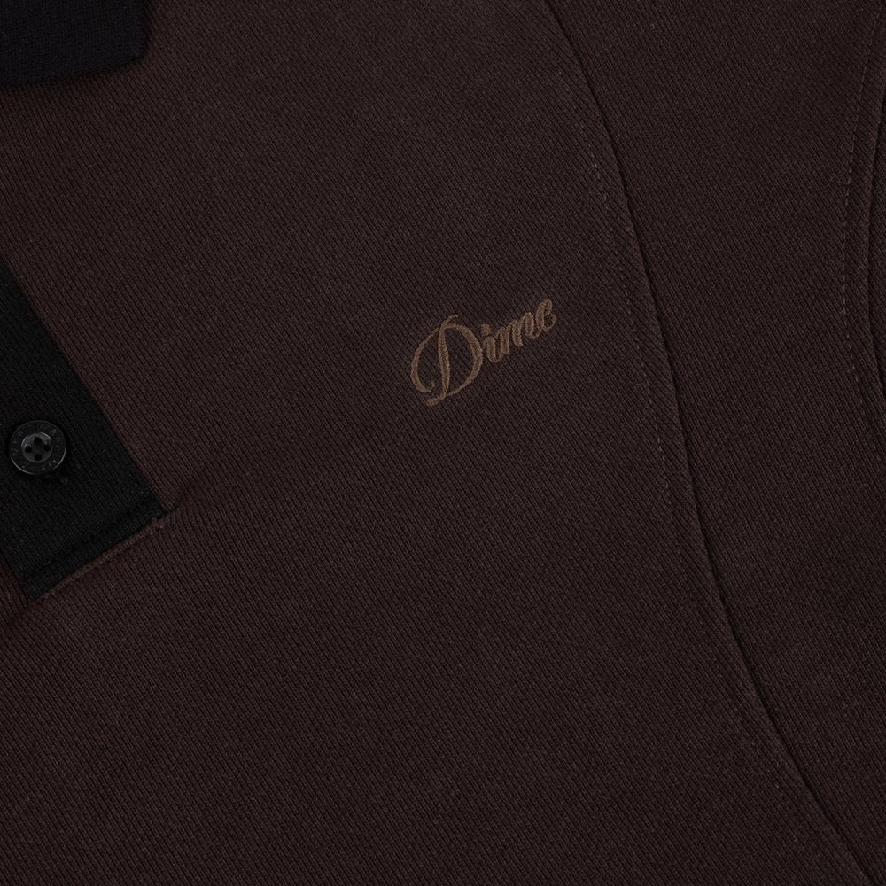 DIME FRENCH TERRY RUGBY BROWN