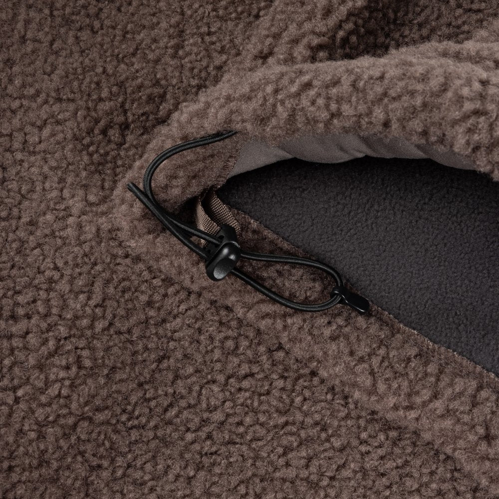 DIME POLAR FLEECE SHERPA ZIP BROWN