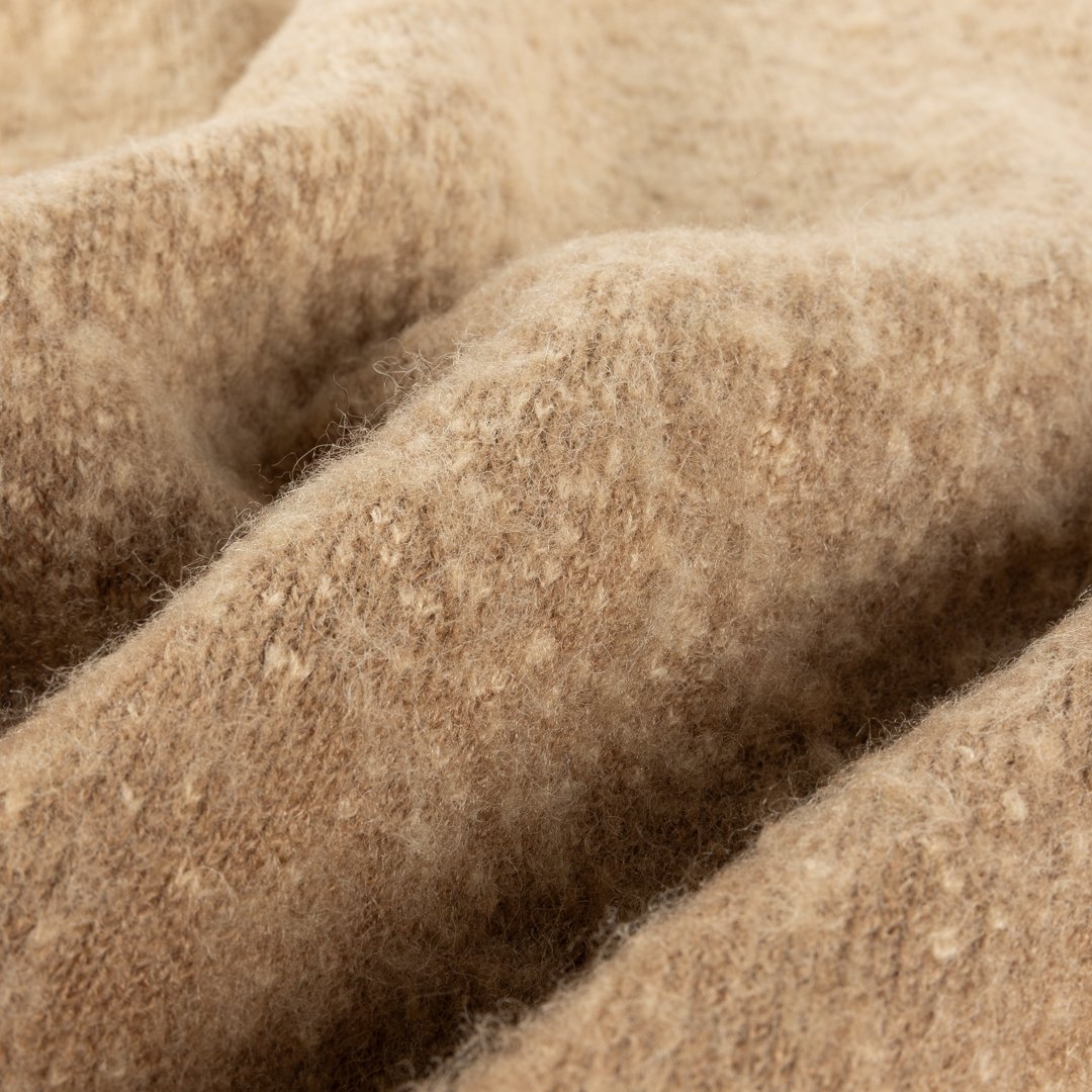 Mohair Double Zip Knit Caramel
