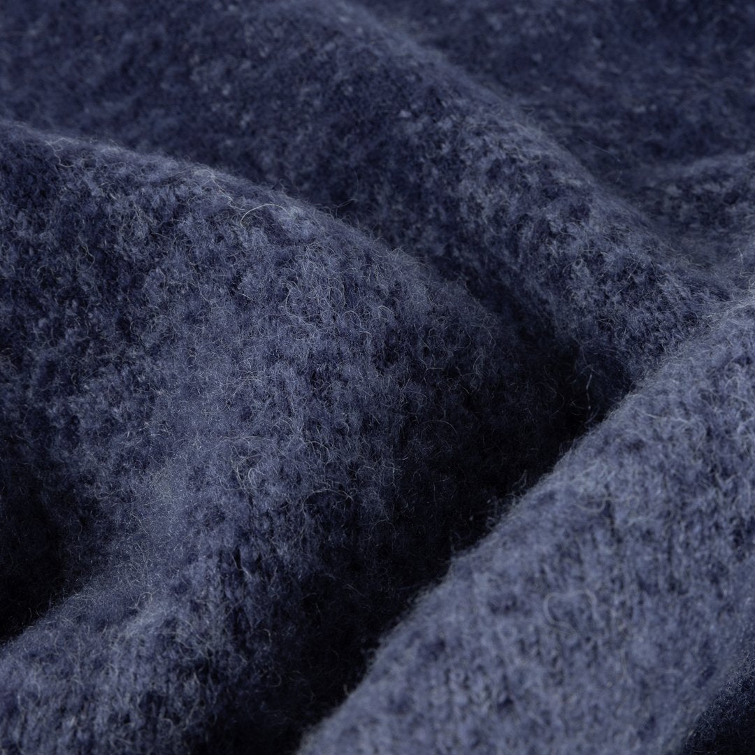 Mohair Double Zip Knit Blue