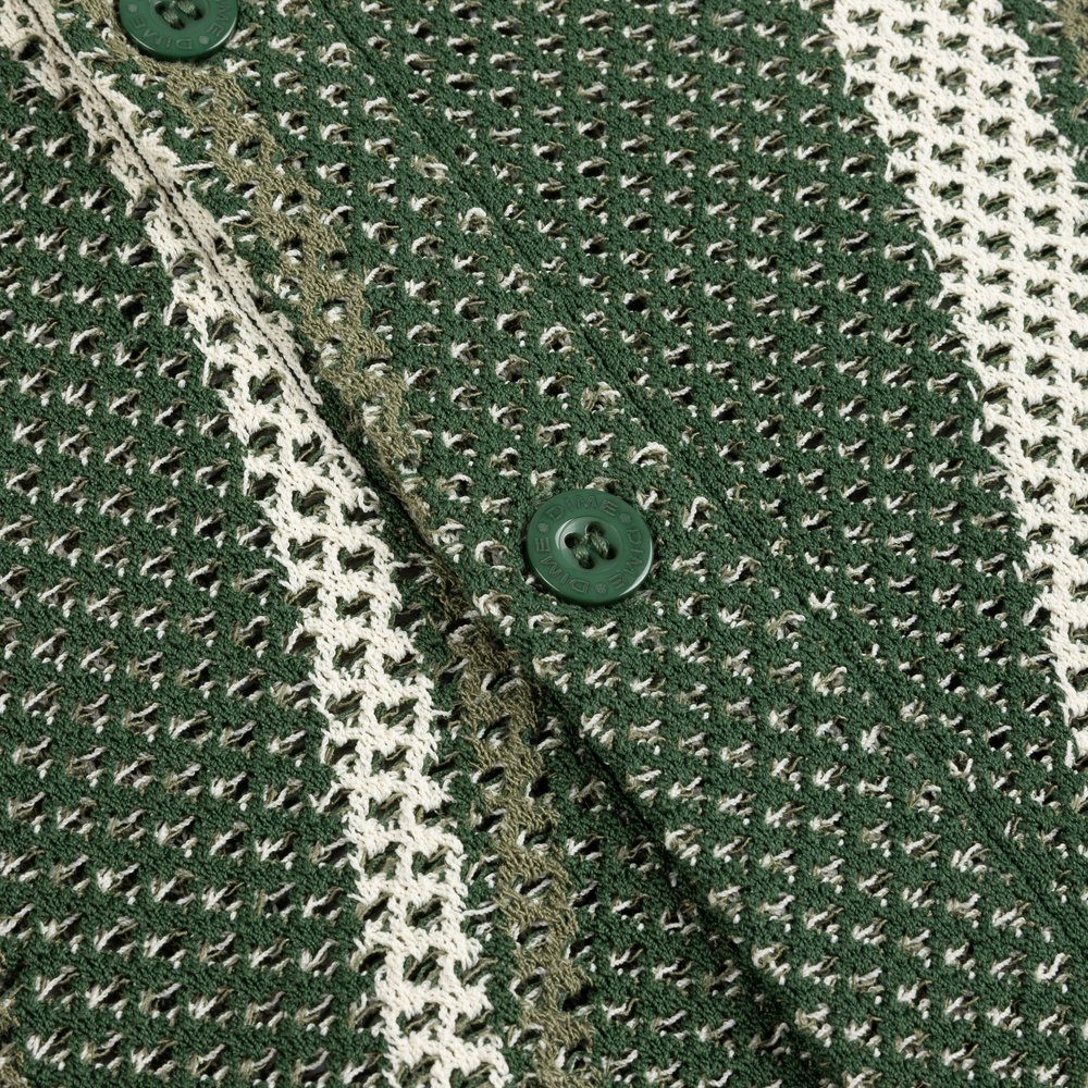 DIME SOLEIL BUTTON-UP KNIT GREEN