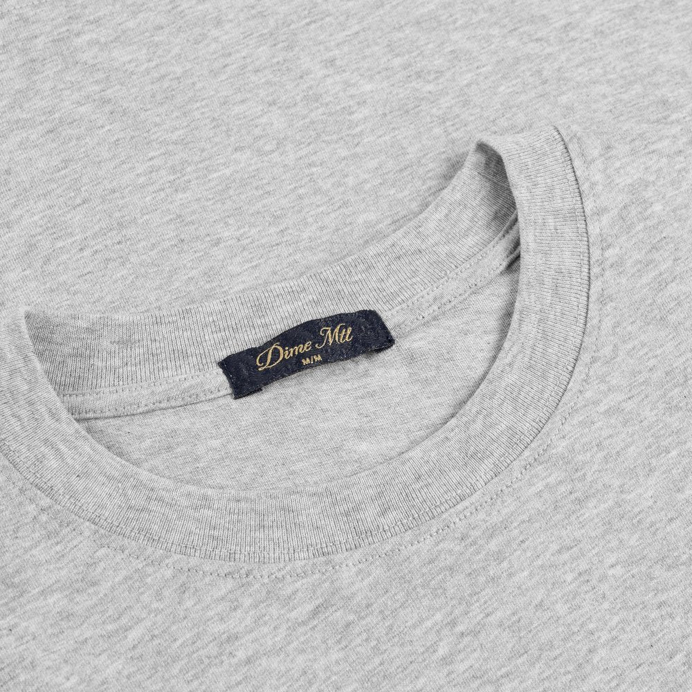DIME CURSIVE SMALL LOGO TEE GREY