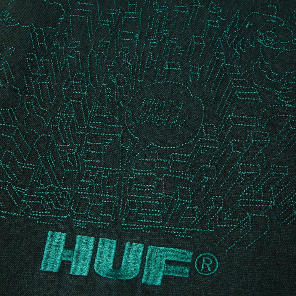 HUF WHAT A JUNGLE WORK JACKET DARK GREEN