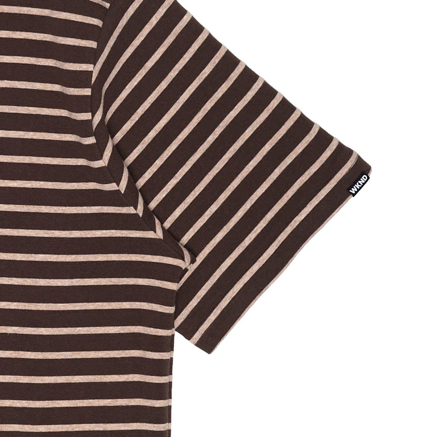 WKND STRIPE TEE BROWN