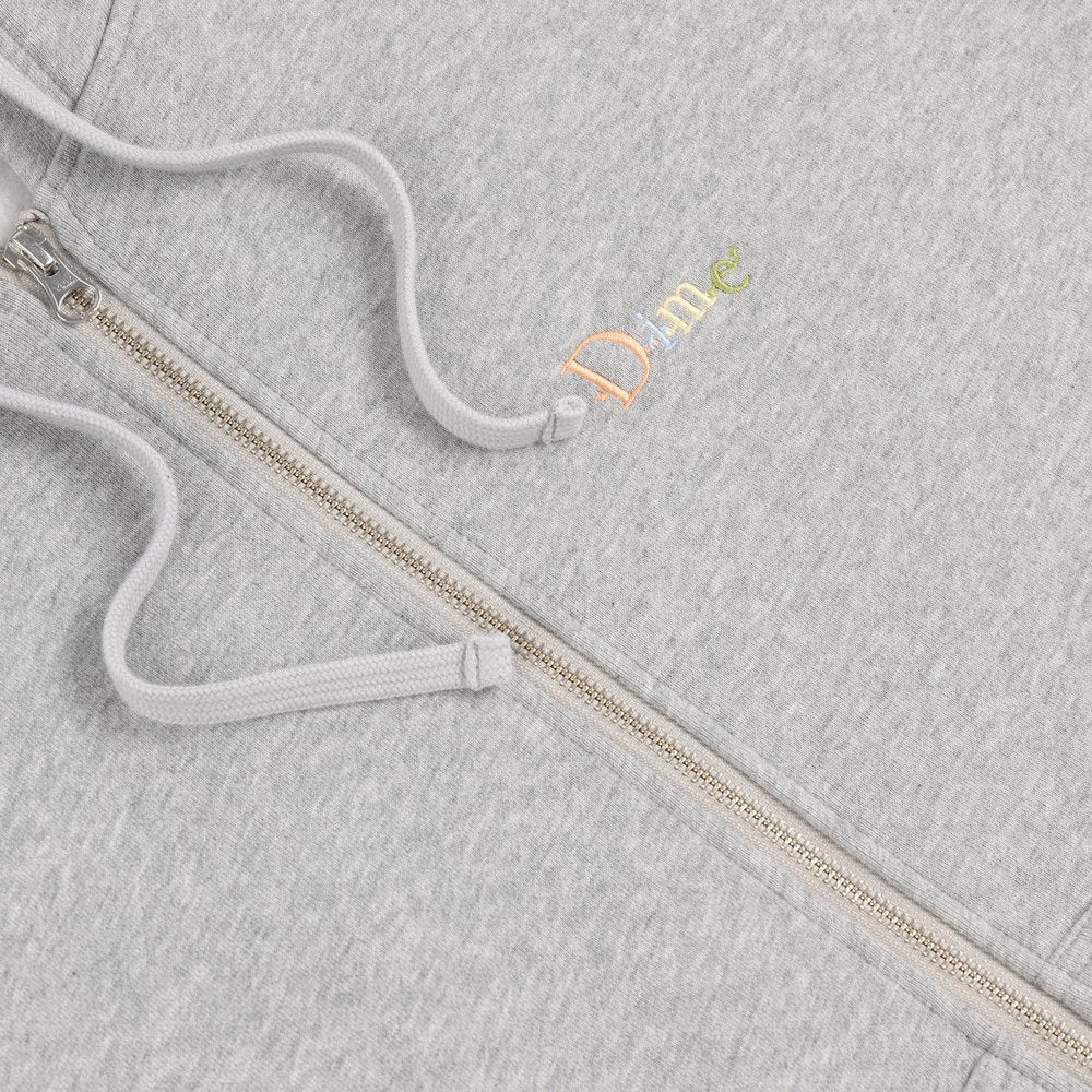 DIME FRIENDS ZIP HOODIE GREY