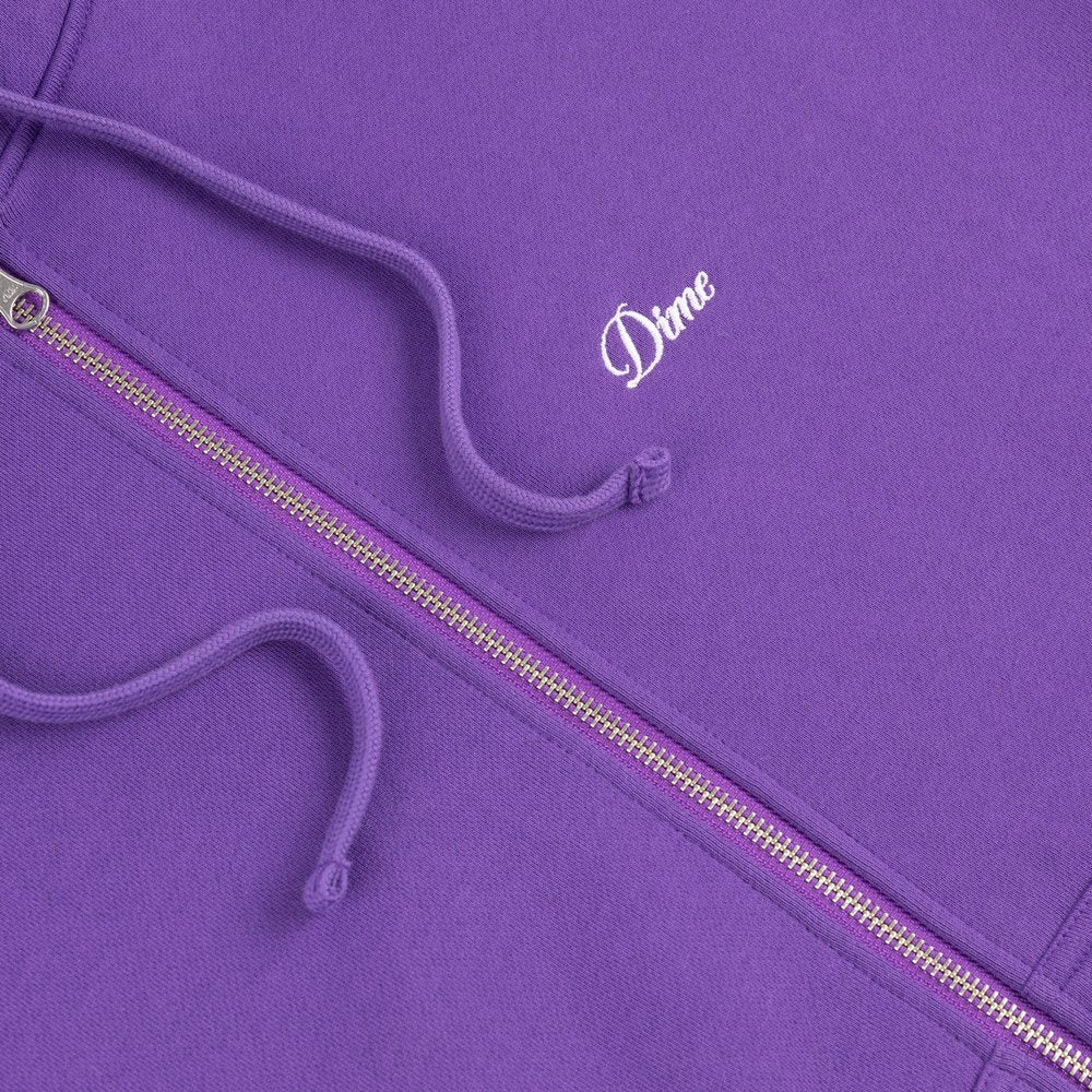 DIME CURSIVE ZIP HOODIE PURPLE
