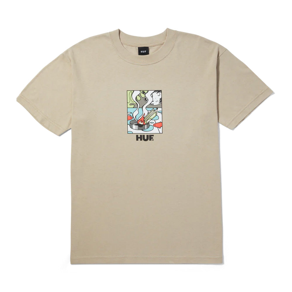 HUF BURNING AWAY TEE CREAM