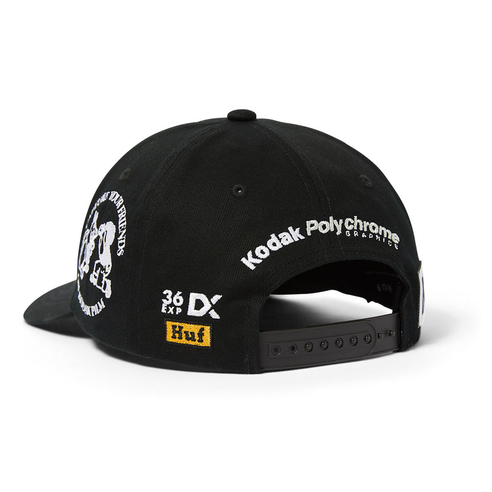 HUF X KODAK SNAPBACK BLACK