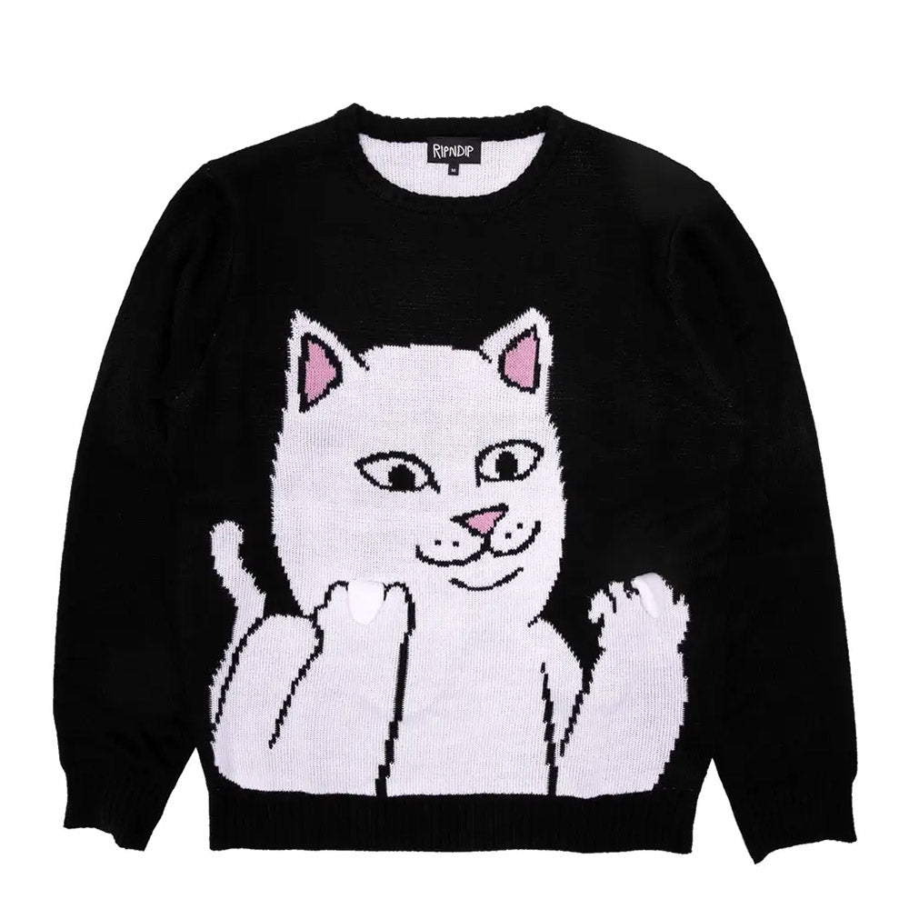 RIPNDIP FLIPPY KNITTY SWEATER  BLACK