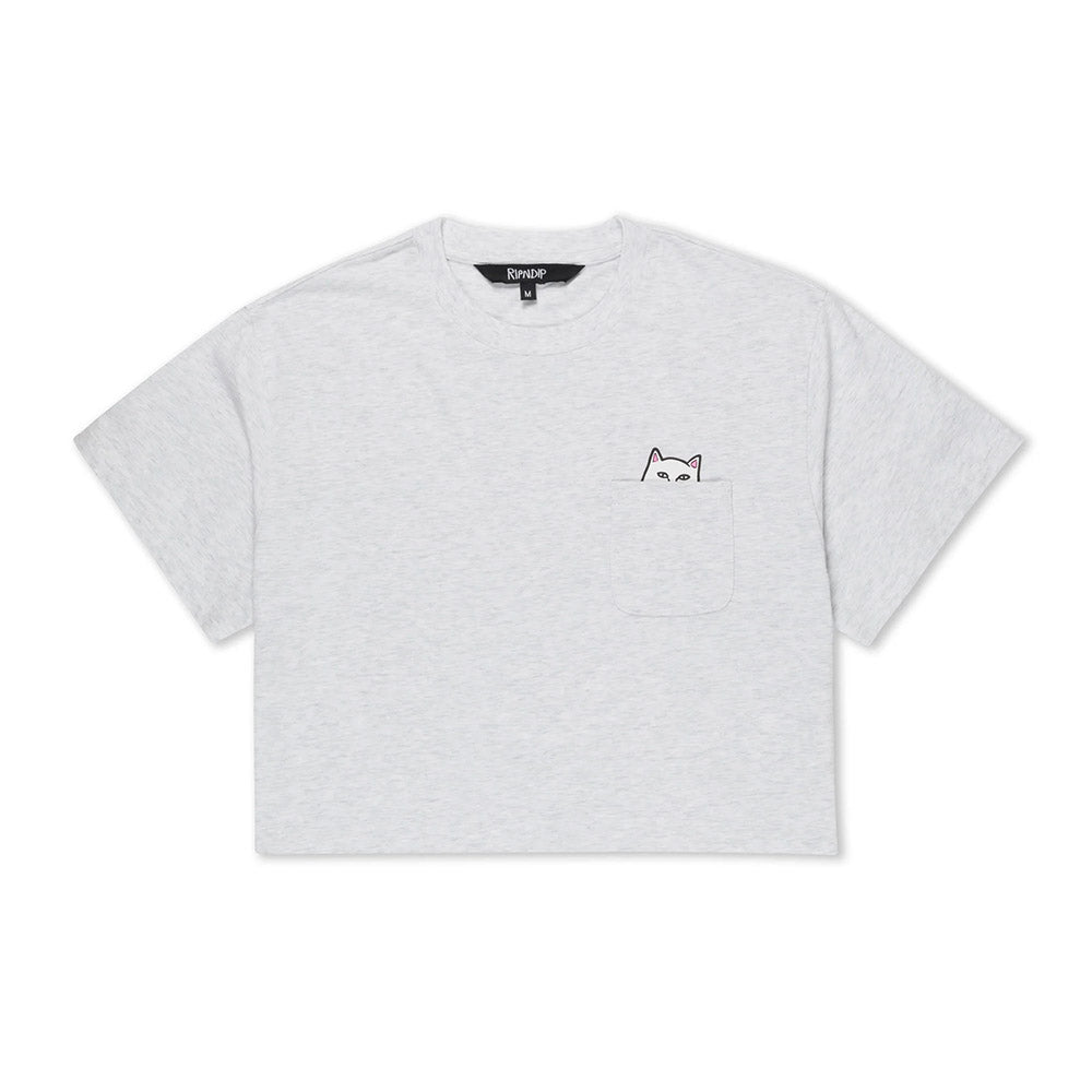 RIPNDIP LORD NERMAL CROP BABY POCKET TEE GREY
