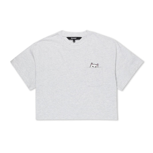 RIPNDIP LORD NERMAL CROP BABY POCKET TEE GREY