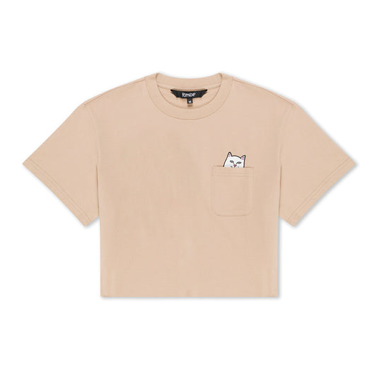 RIPNDIP LORD NERMAL CROP BABY POCKET TEE KHAKI