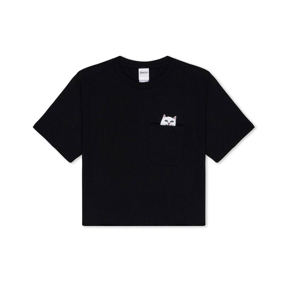 RIPNDIP NERMAL CROPPED BABY POCKET TEE BLACK