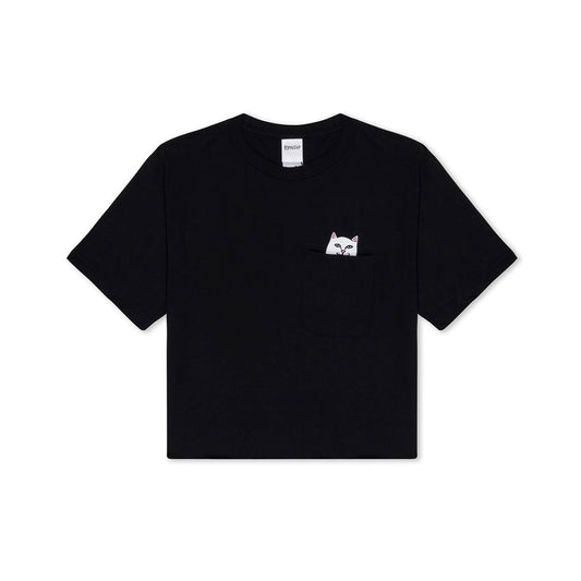 RIPNDIP NERMAL CROPPED BABY POCKET TEE BLACK