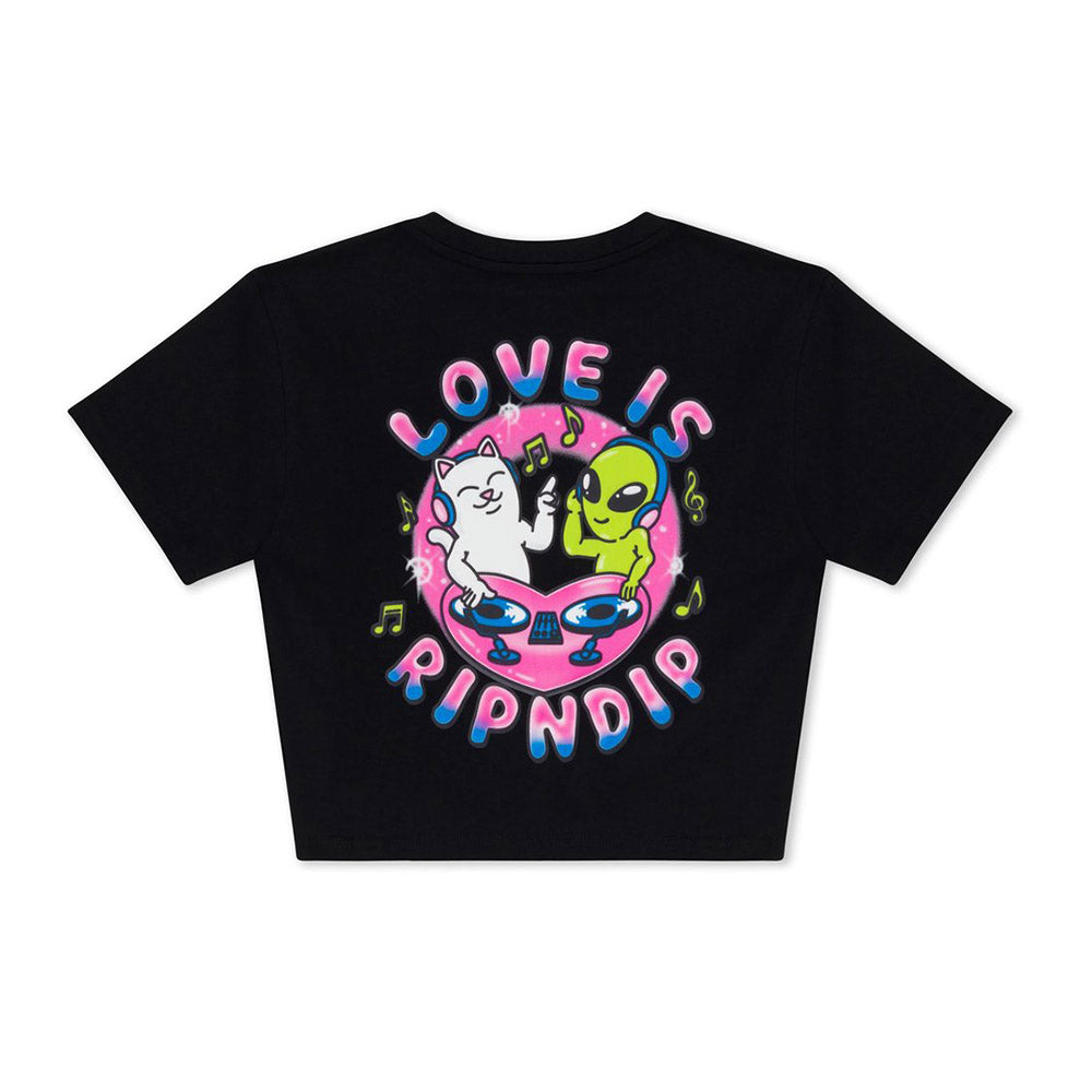 RIPNDIP LOVE IS RIPNDIP CROPPED TEE