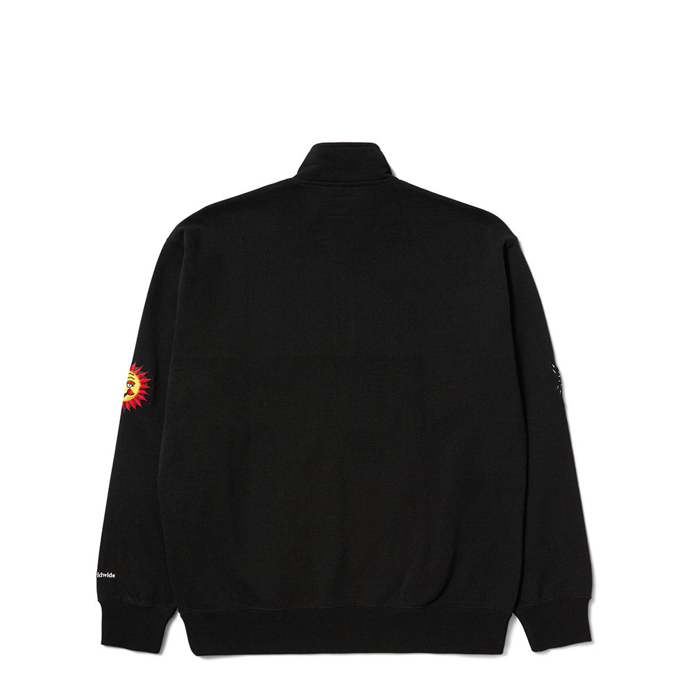 HUF BLEDSOE QUARTER ZIP FLEECE BLACK