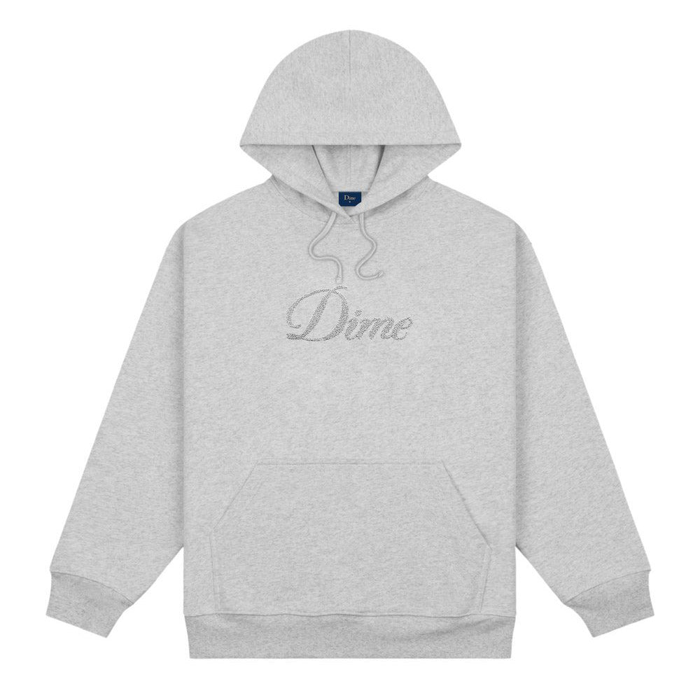 DIME CURSIVE LOGO HOODIE GREY
