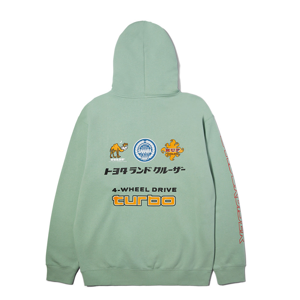 HUF X TOYOTA SAHARA RALLY PO HOODIE GREEN