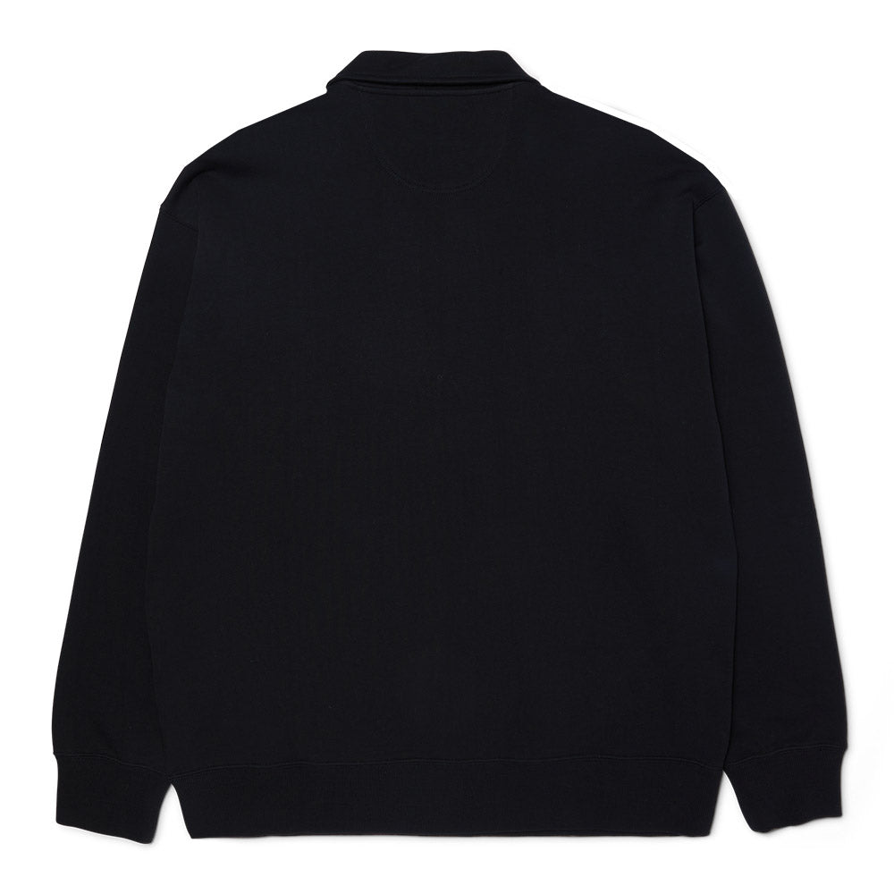 HUF BIG BLOCK 1/4 ZIP FRENCH BLACK