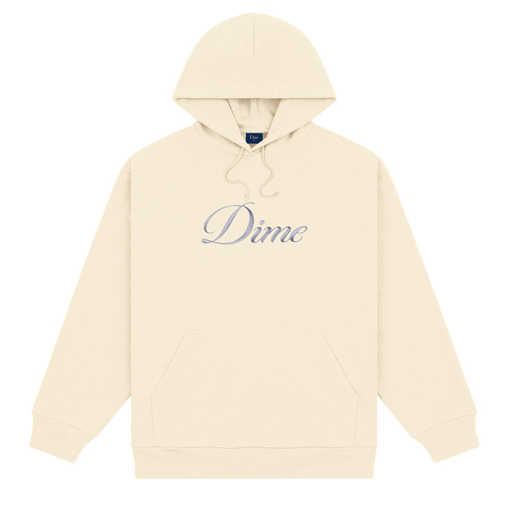 DIME CURSIVE LOGO HOODIE CREAM