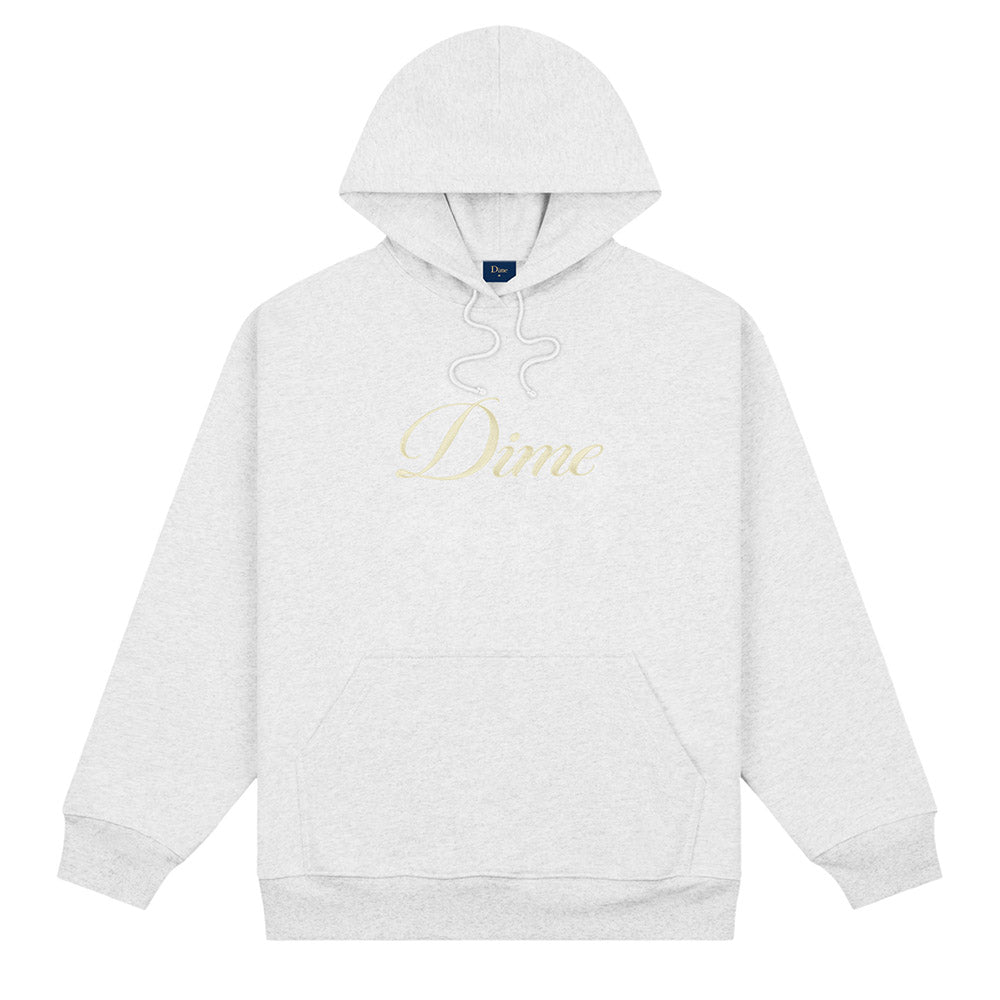 DIME CURSIVE LOGO HOODIE GREY
