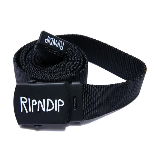 RIPNDIP LOGO WEB BELT BLACK
