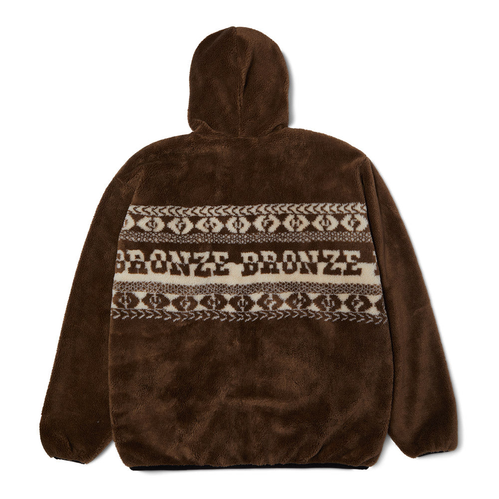 HUF X BRONZE HIGH PILE FLEECE BROWN