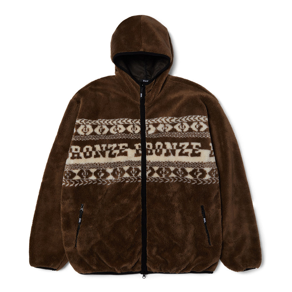 HUF X BRONZE HIGH PILE FLEECE BROWN
