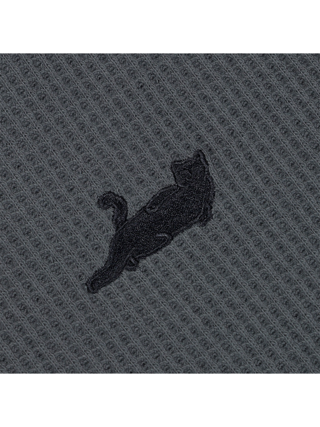 Castanza Waffle Zip Hood Black