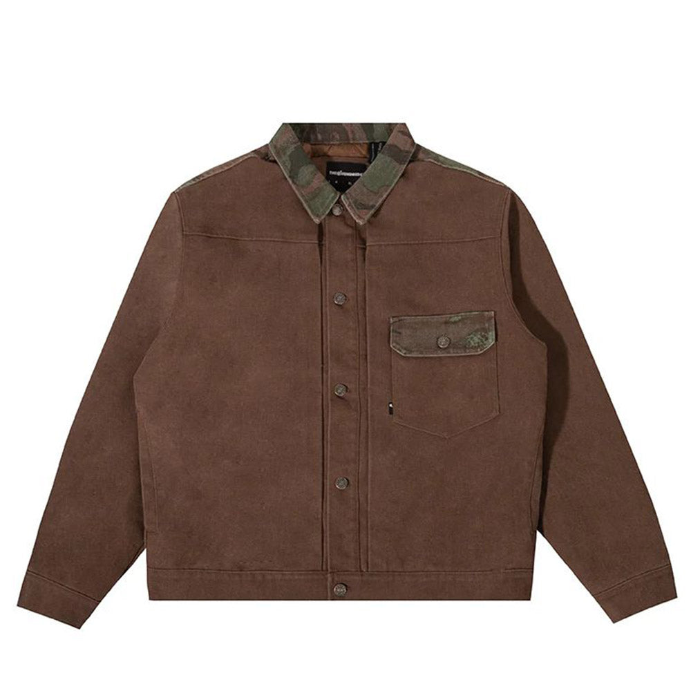 THE HUNDREDS CAMO CANVAS JACKET BROWN