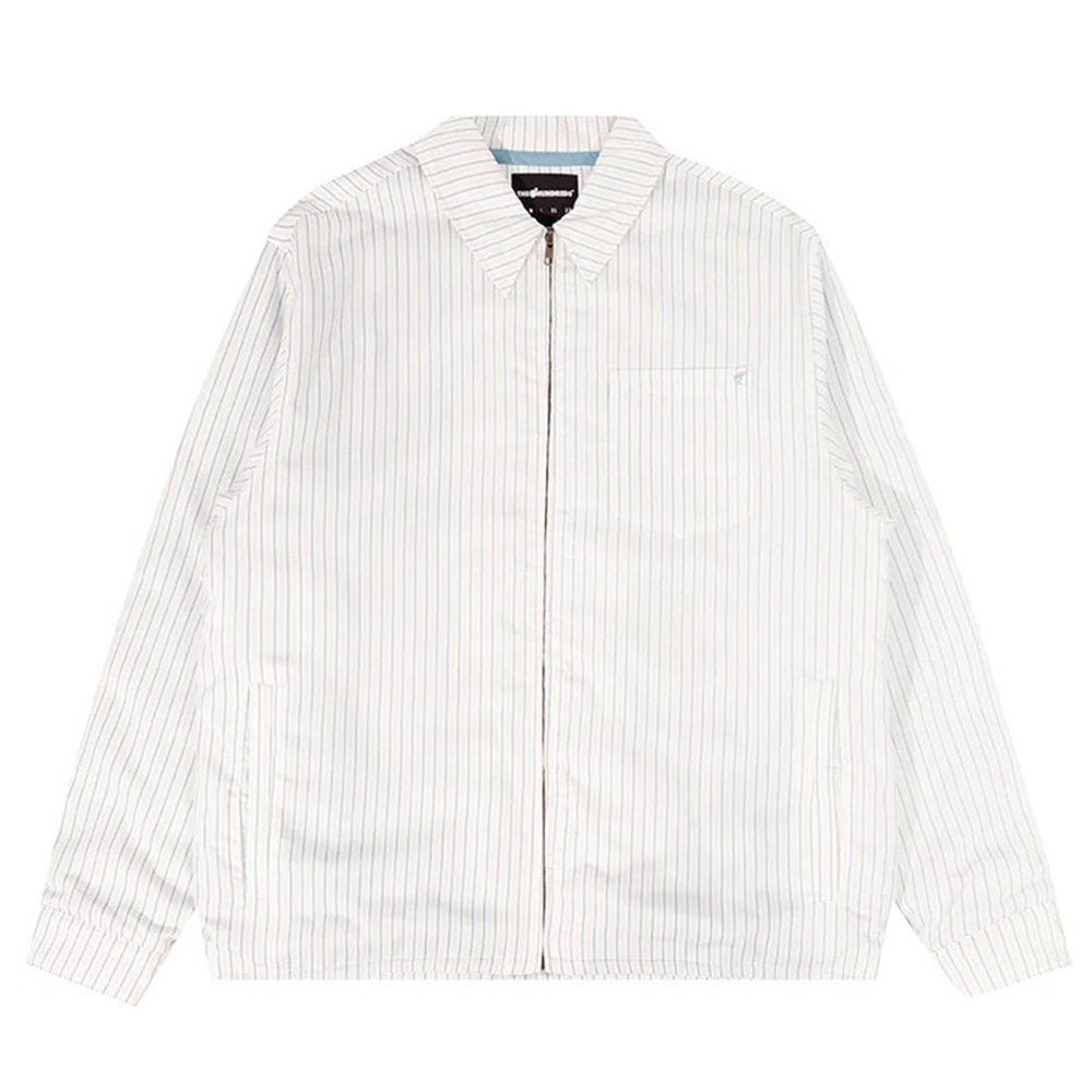 THE HUNDREDS PADDED LS WOVEN WHITE