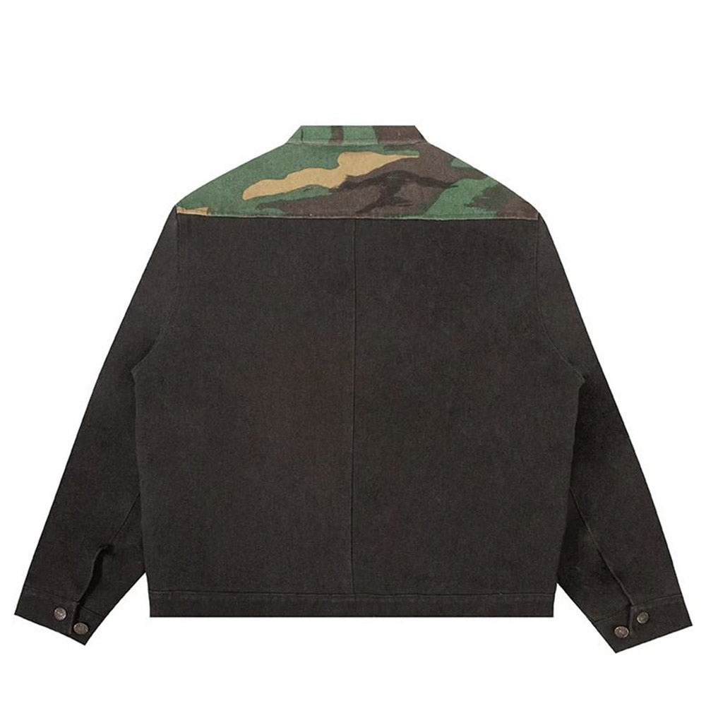 THE HUNDREDS CAMO CANVAS JACKET BLACK