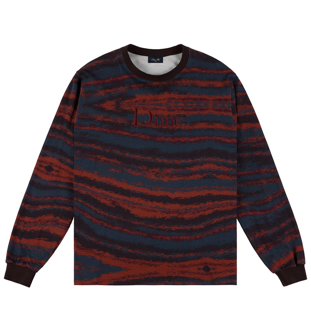 DIME BRUSHSTROKE LS SHIRT BURGUNDY