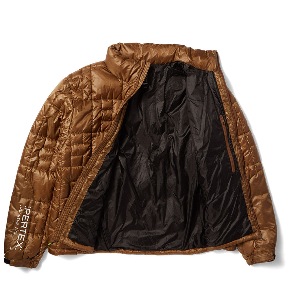 HUF PERTEX PUFFER JACKET BROWN