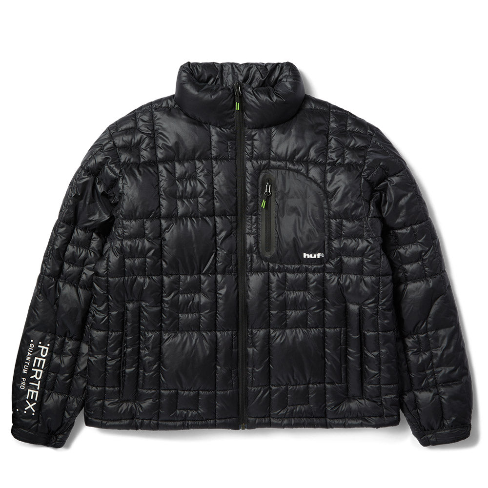 HUF PERTEX PUFFER JACKET BLACK