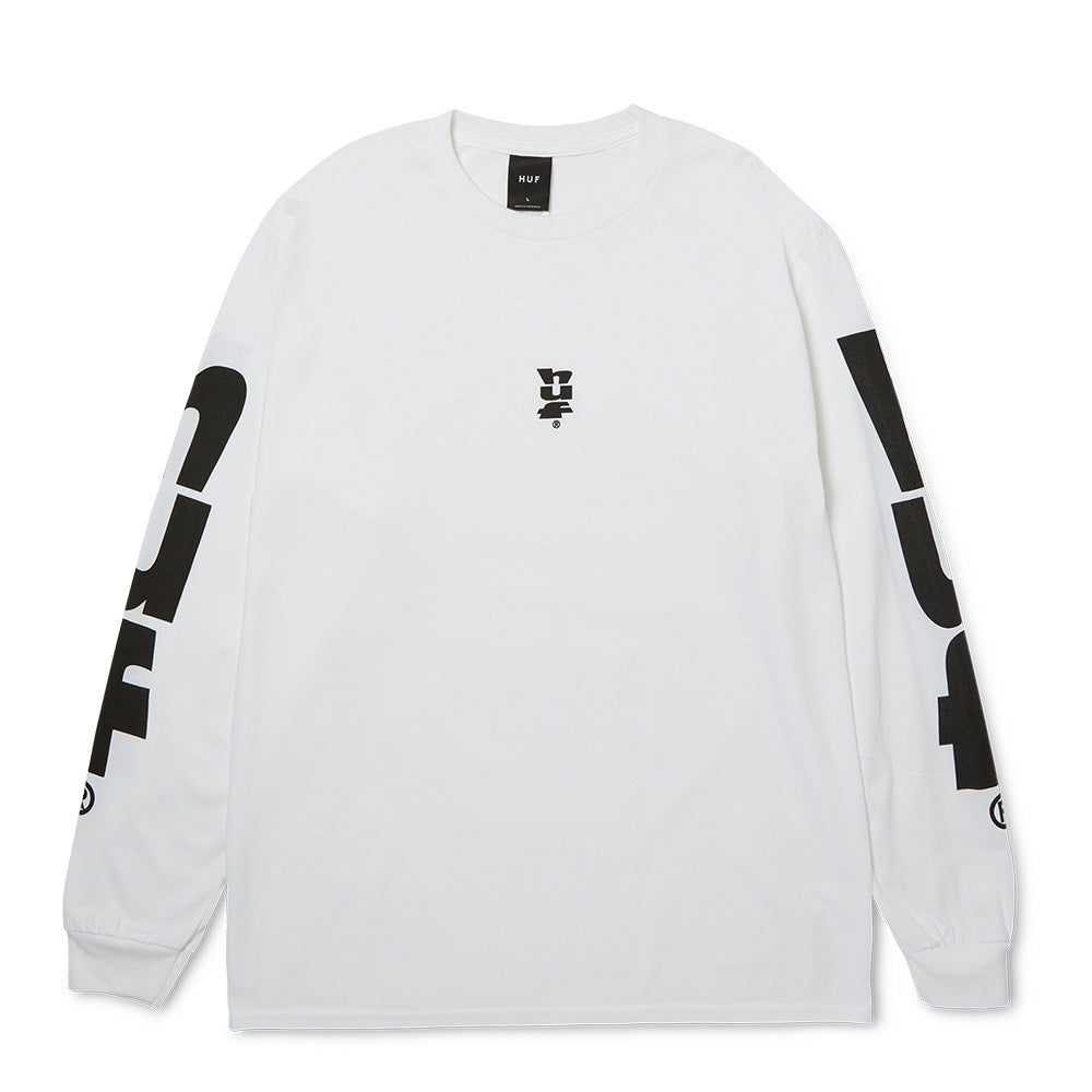 HUF MEGABLAST LS TEE WHITE