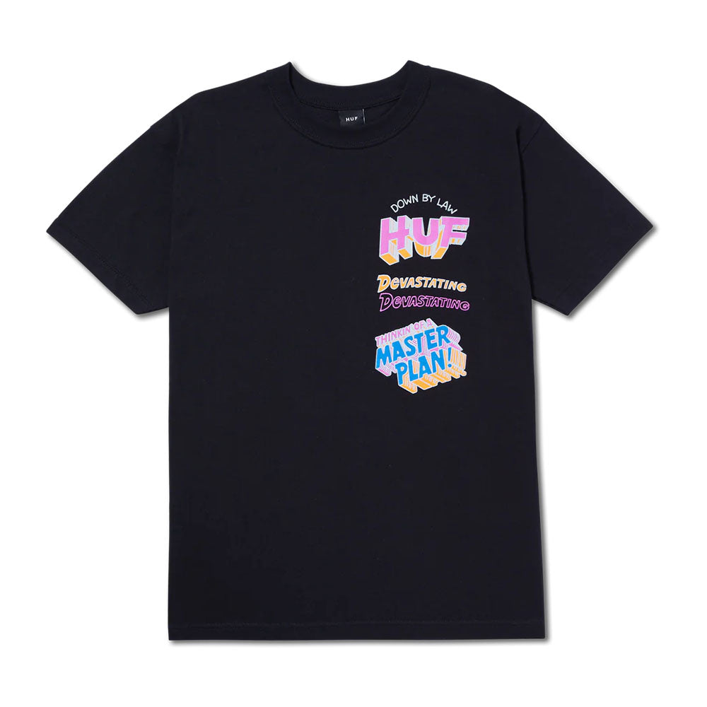 HUF MASTER PLAN TEE BLACK
