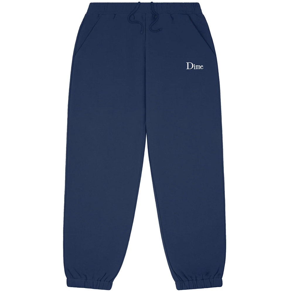 DIME CLASSIC SMALL LOGO SWEATPANTS NAVY BLUE
