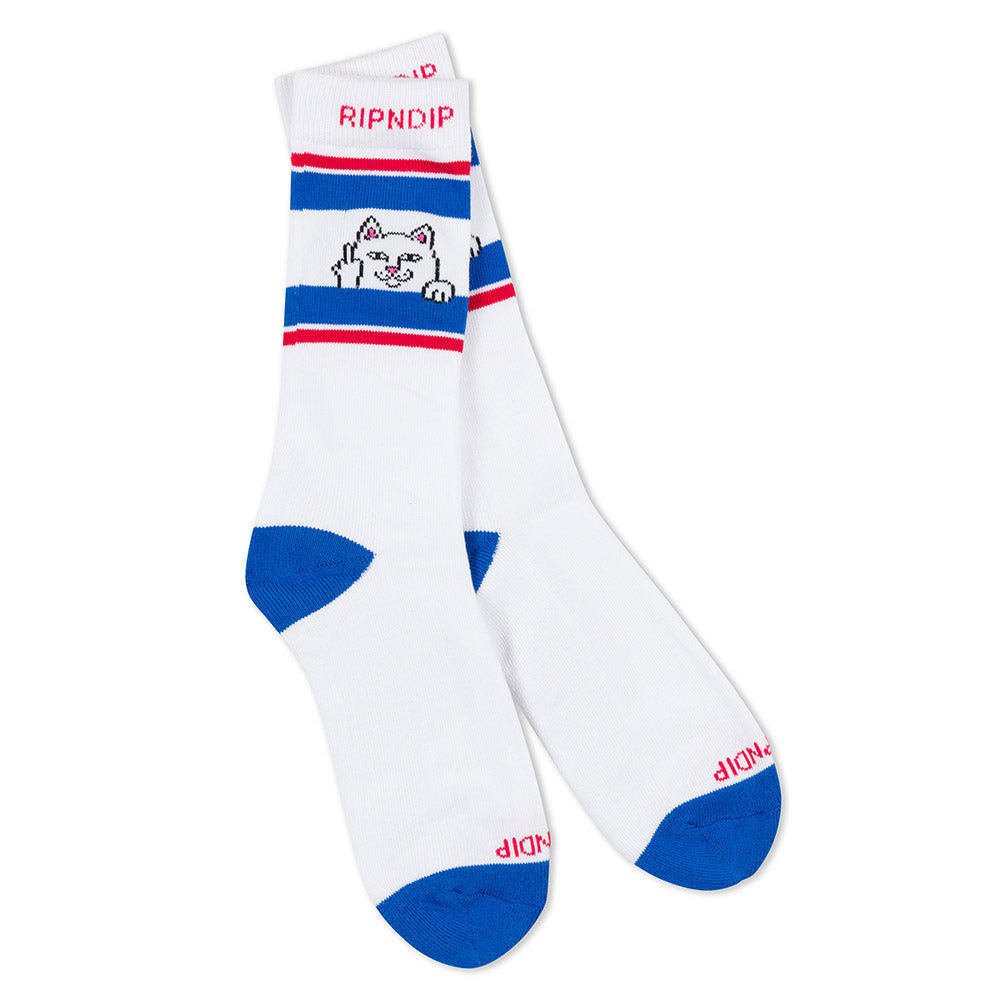 RIPNDIP PEEKING NERMAL SOCKS WHITE