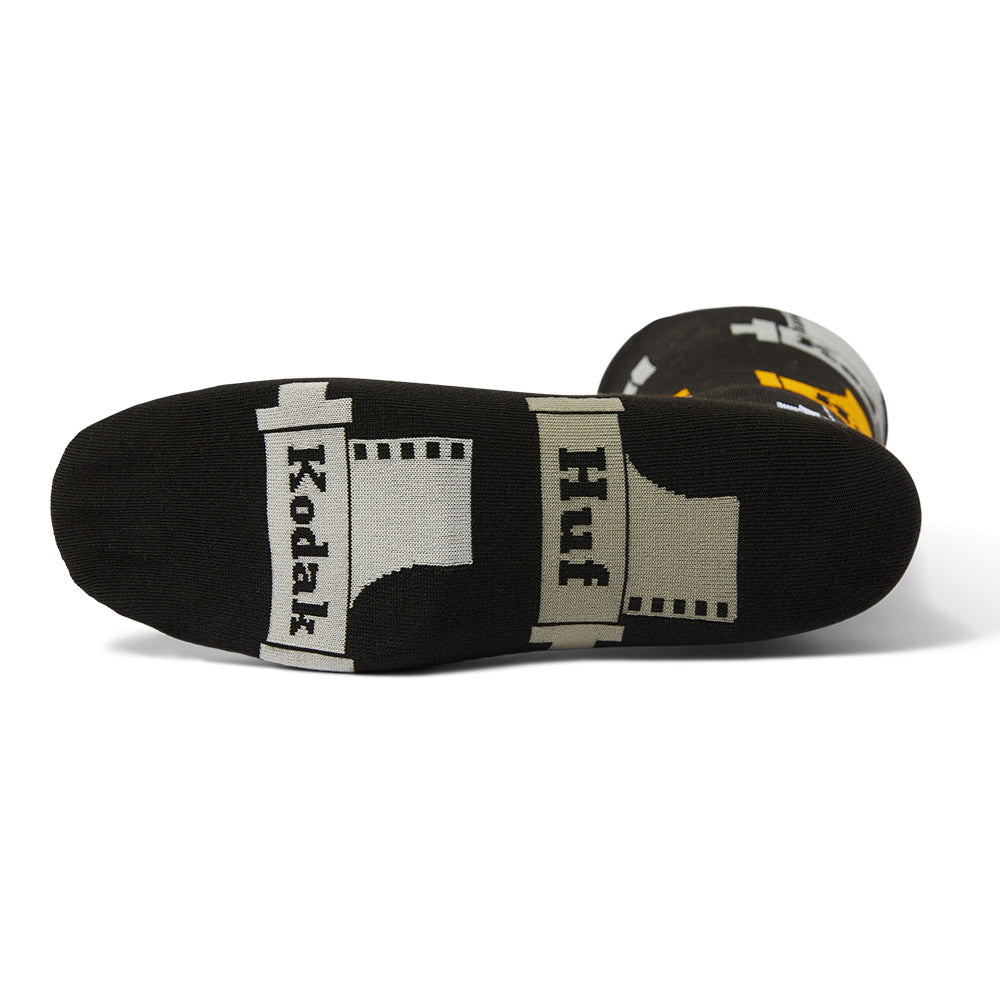 HUF X KODAK CREW SOCK BLACK